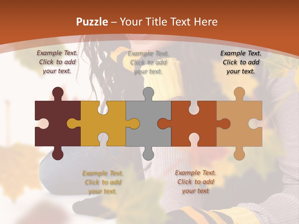 Isolated Seductive Lady PowerPoint Template