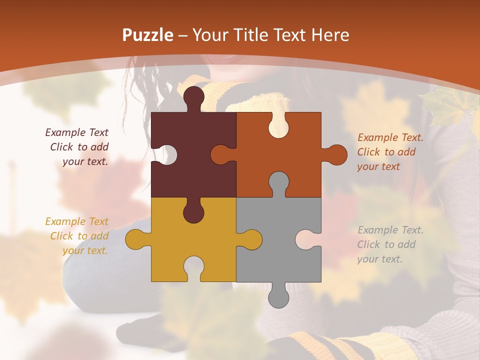 Isolated Seductive Lady PowerPoint Template