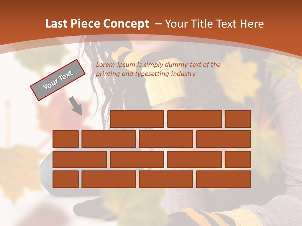 Isolated Seductive Lady PowerPoint Template