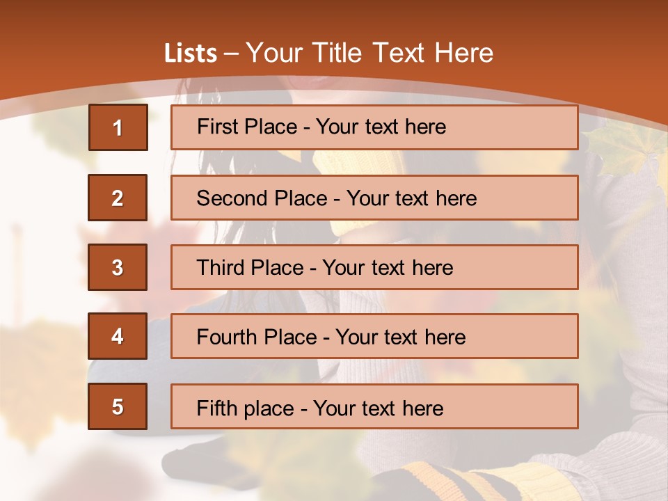 Isolated Seductive Lady PowerPoint Template