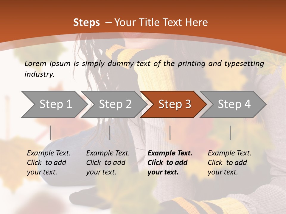 Isolated Seductive Lady PowerPoint Template
