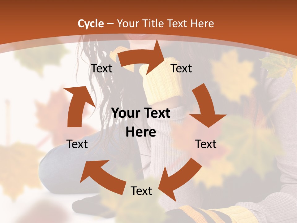 Isolated Seductive Lady PowerPoint Template