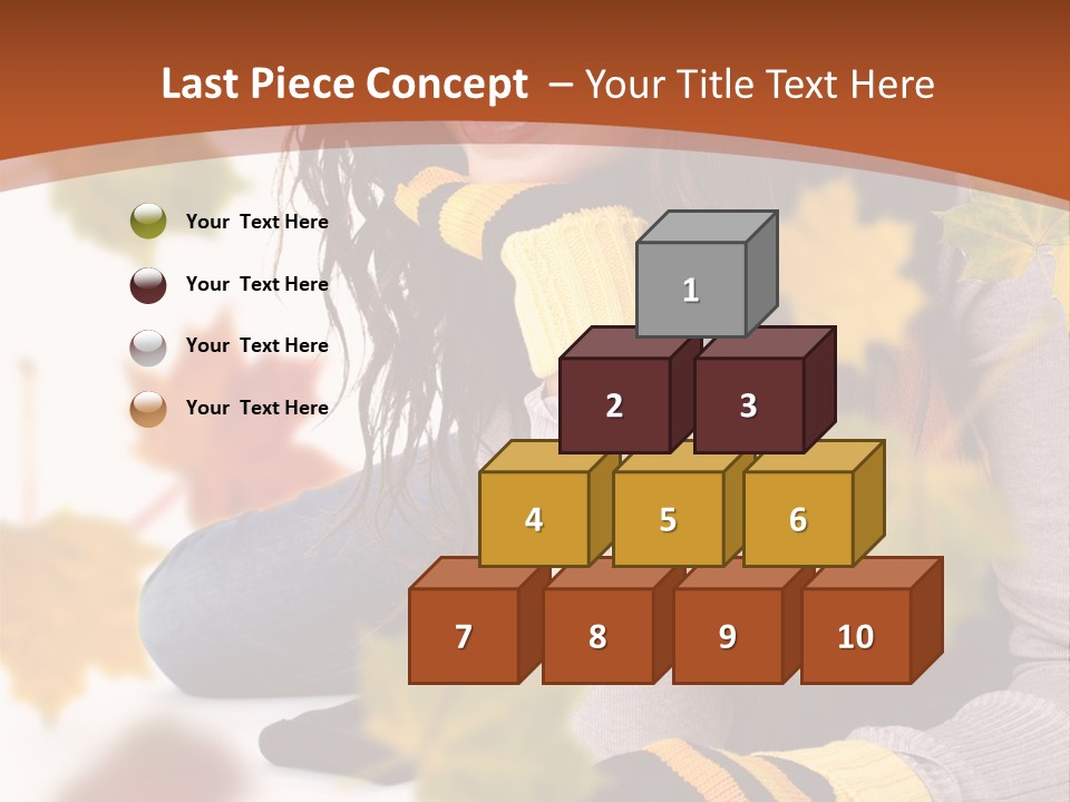 Isolated Seductive Lady PowerPoint Template