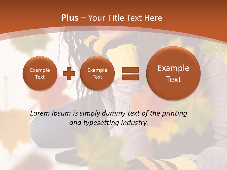 Isolated Seductive Lady PowerPoint Template