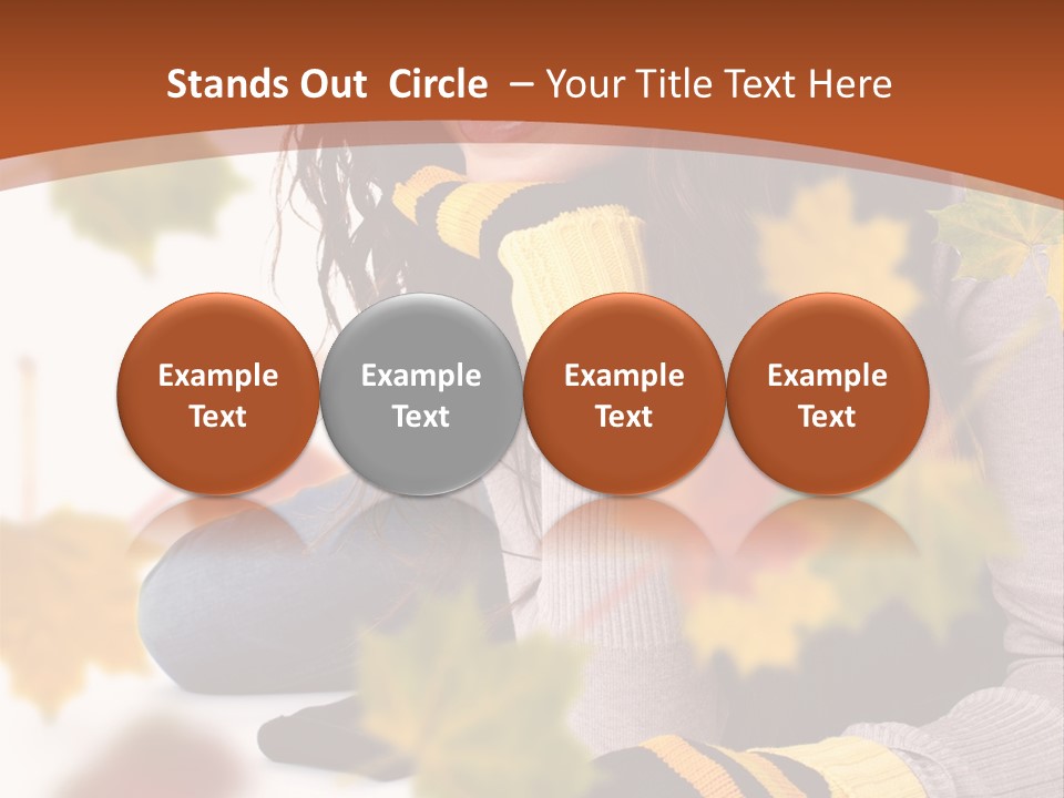 Isolated Seductive Lady PowerPoint Template