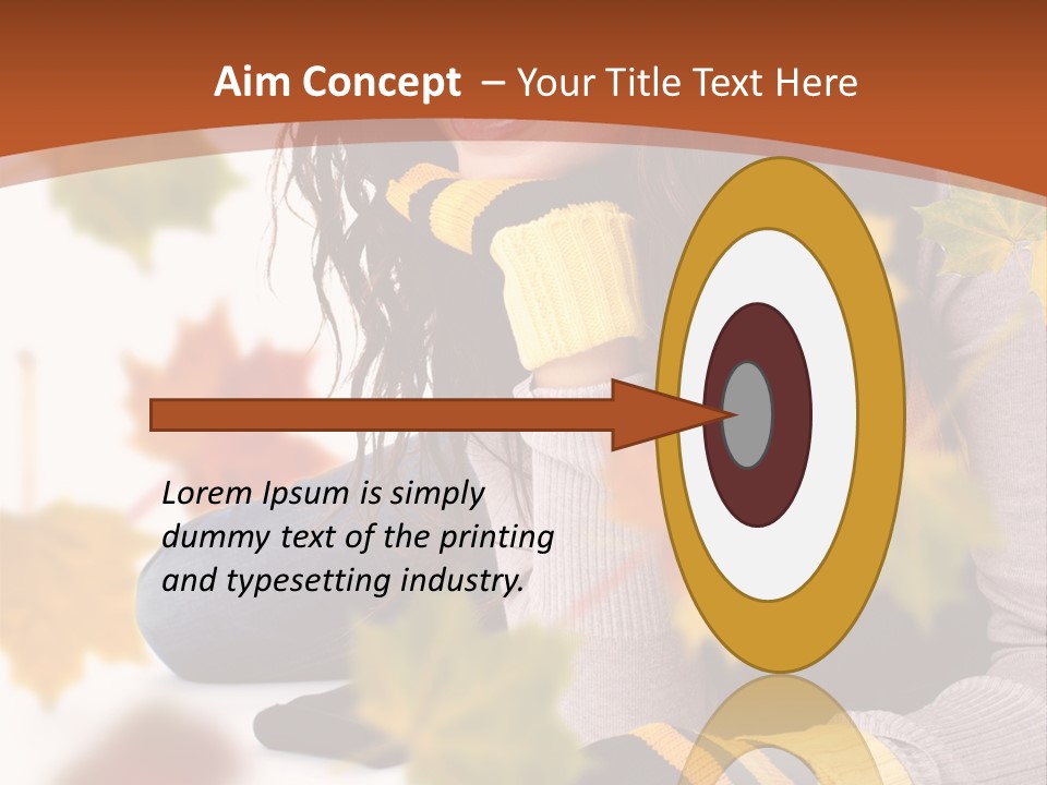 Isolated Seductive Lady PowerPoint Template