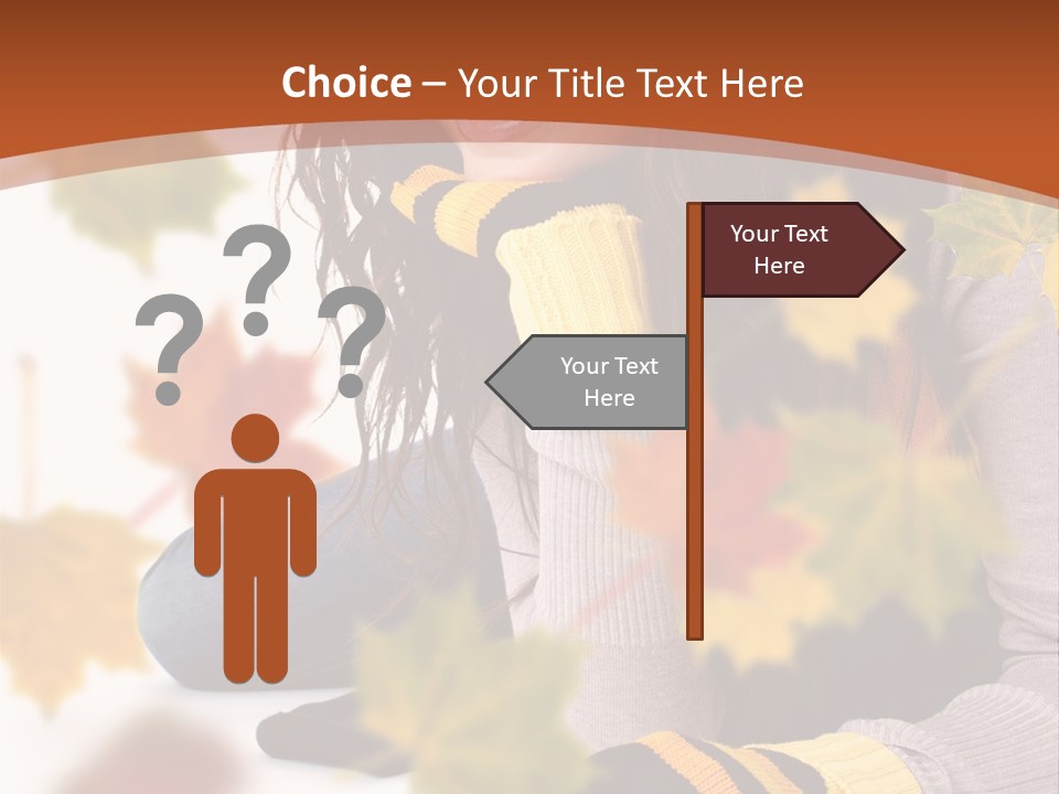 Isolated Seductive Lady PowerPoint Template