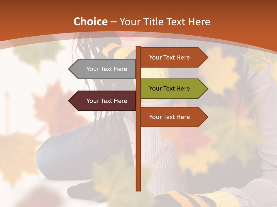 Isolated Seductive Lady PowerPoint Template