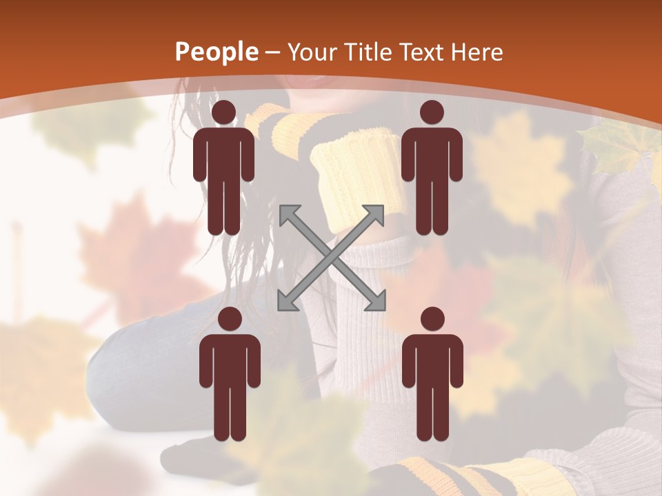 Isolated Seductive Lady PowerPoint Template