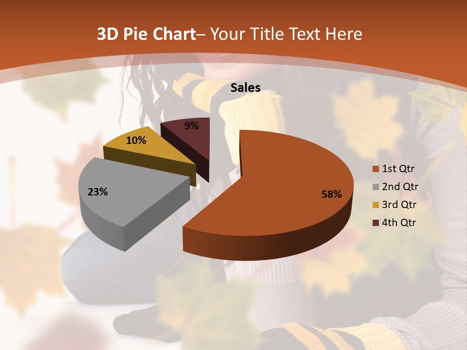 Isolated Seductive Lady PowerPoint Template