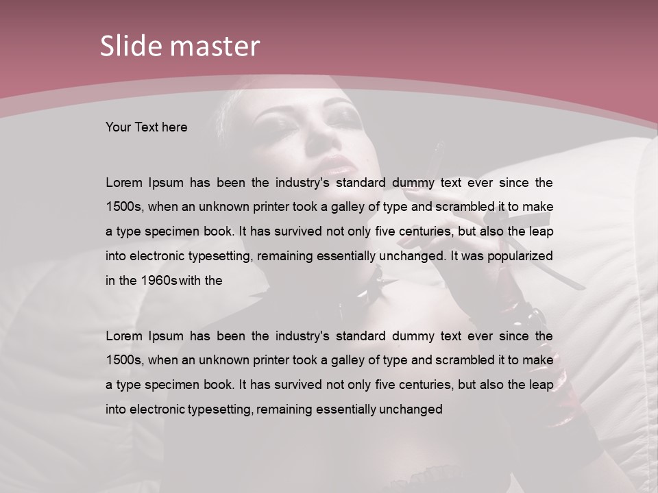 Fur Women Suit PowerPoint Template