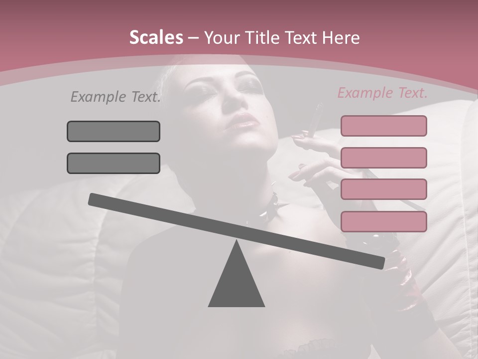 Fur Women Suit PowerPoint Template