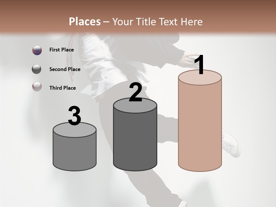 A Man In A Suit Jumping In The Air PowerPoint Template