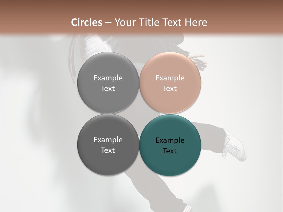 A Man In A Suit Jumping In The Air PowerPoint Template