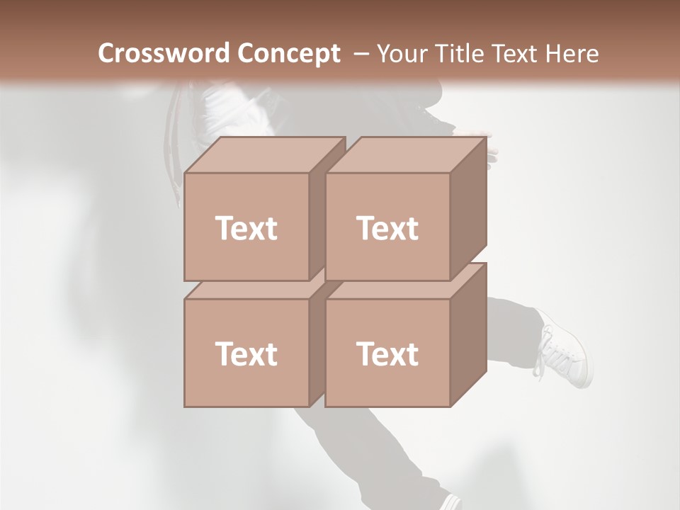 A Man In A Suit Jumping In The Air PowerPoint Template