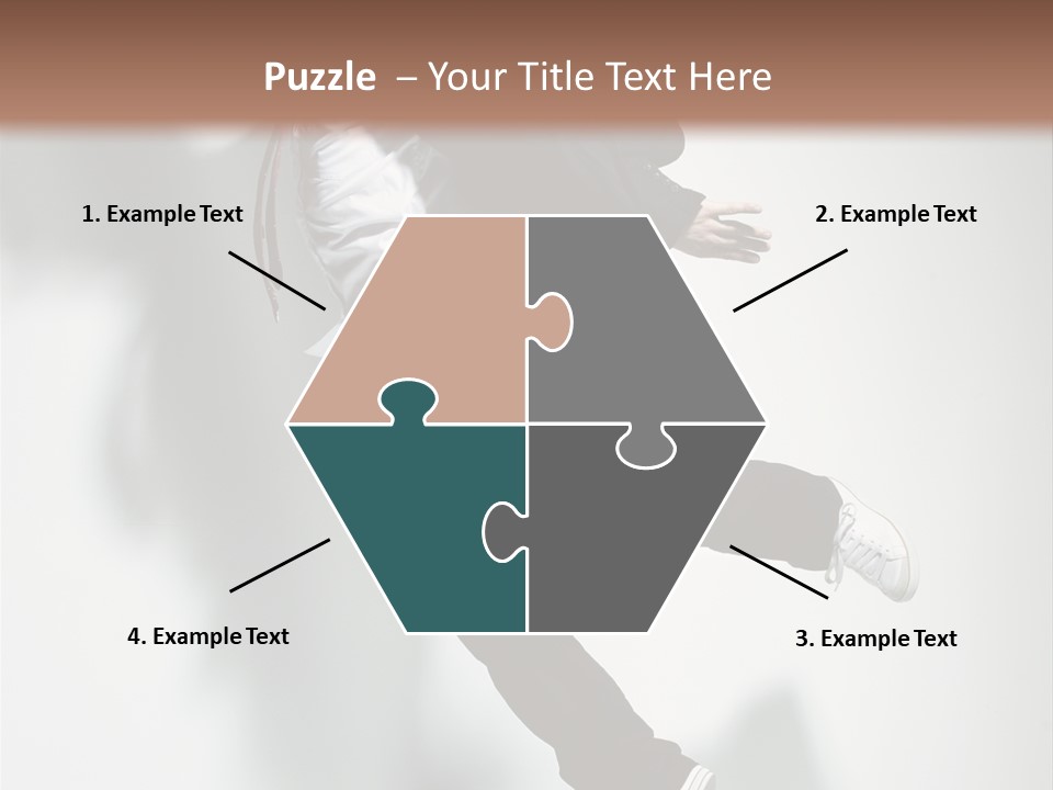 A Man In A Suit Jumping In The Air PowerPoint Template