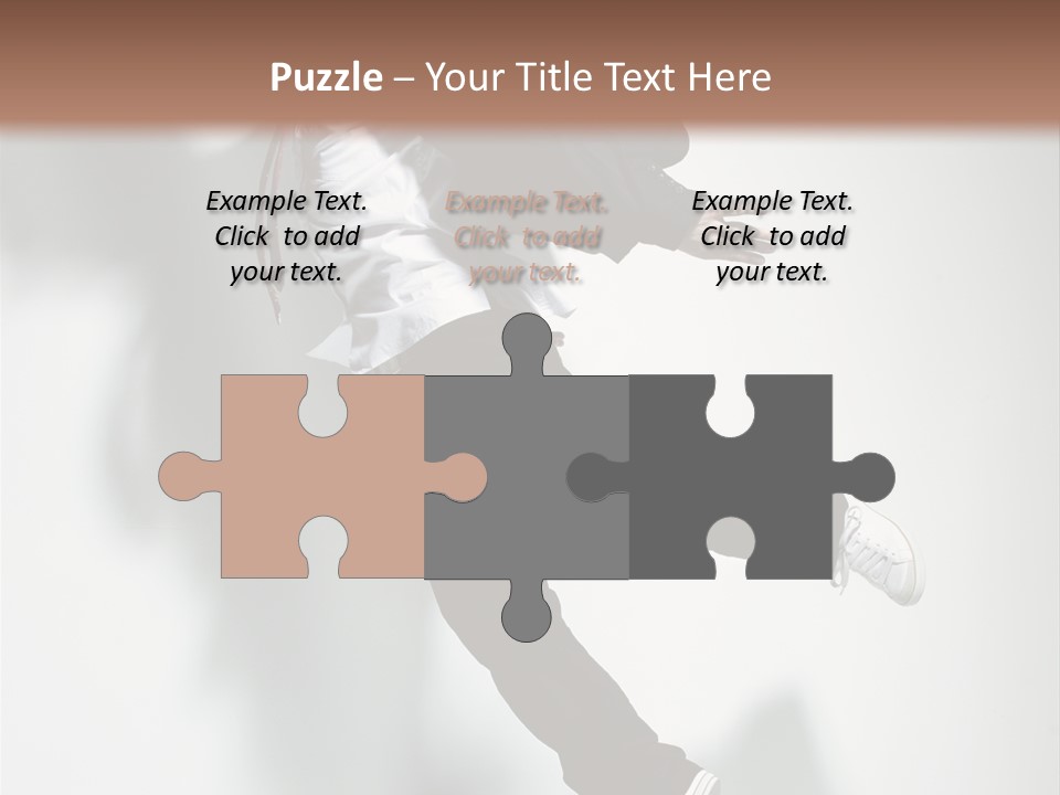 A Man In A Suit Jumping In The Air PowerPoint Template