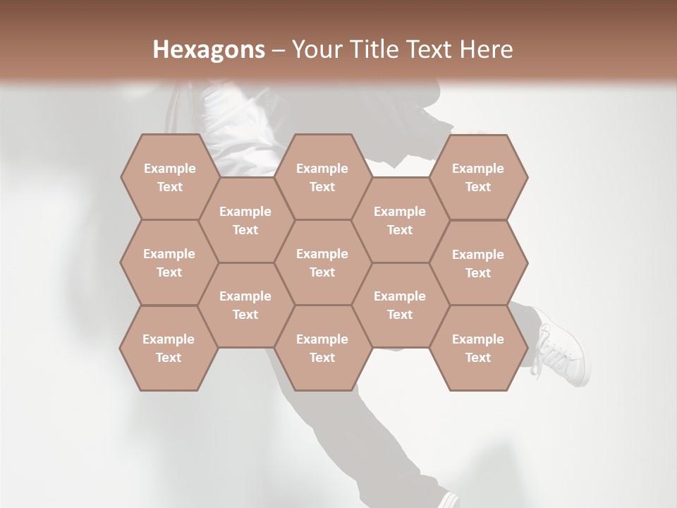 A Man In A Suit Jumping In The Air PowerPoint Template