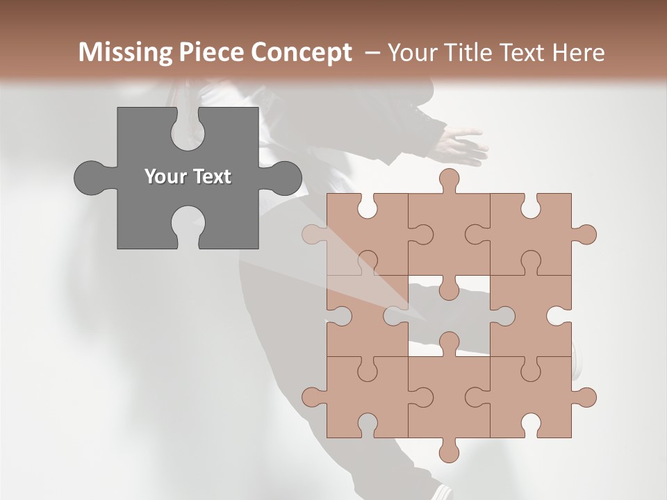 A Man In A Suit Jumping In The Air PowerPoint Template