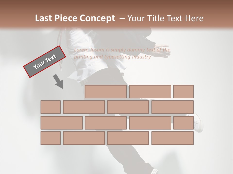 A Man In A Suit Jumping In The Air PowerPoint Template