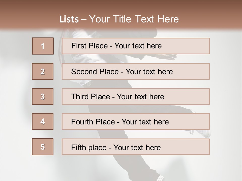 A Man In A Suit Jumping In The Air PowerPoint Template