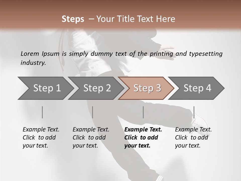 A Man In A Suit Jumping In The Air PowerPoint Template