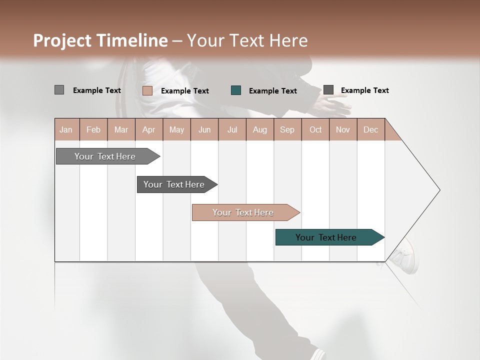A Man In A Suit Jumping In The Air PowerPoint Template