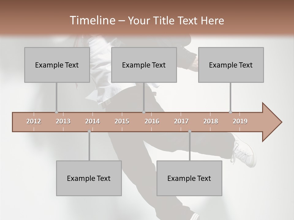 A Man In A Suit Jumping In The Air PowerPoint Template