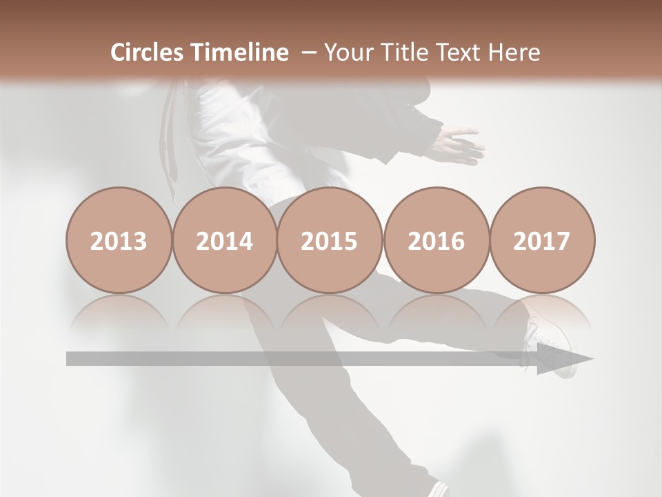 A Man In A Suit Jumping In The Air PowerPoint Template