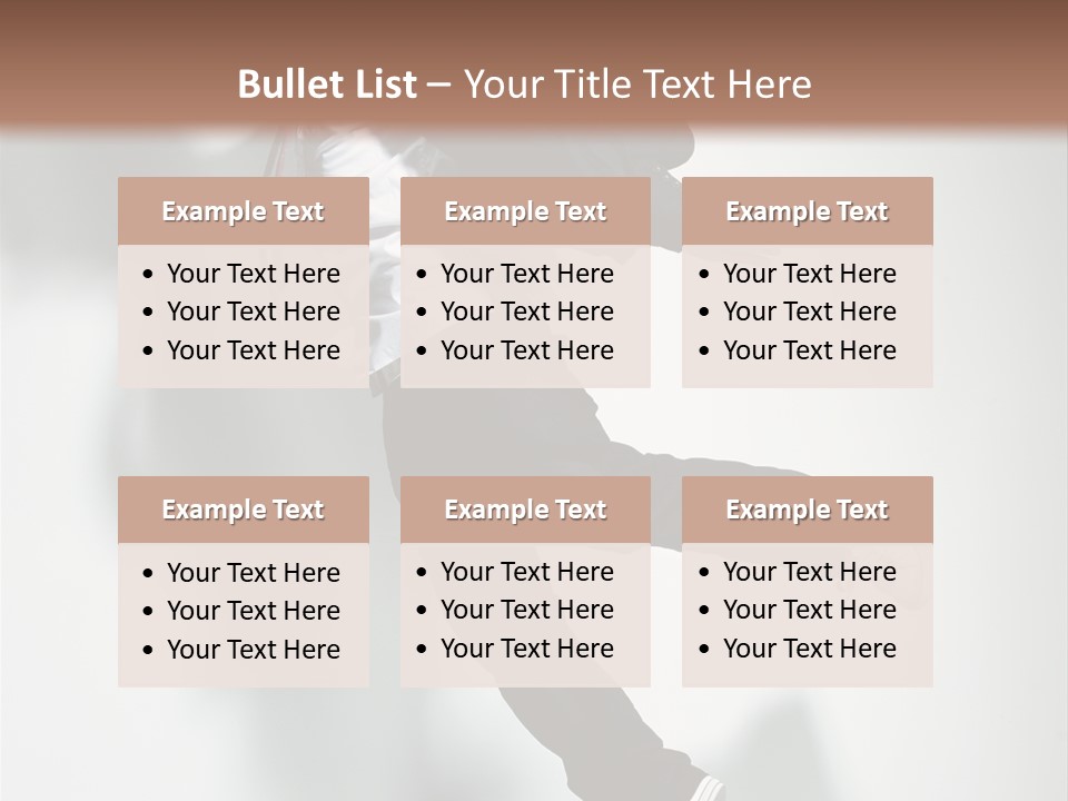 A Man In A Suit Jumping In The Air PowerPoint Template