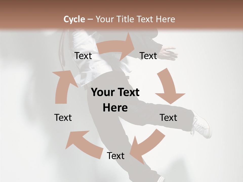 A Man In A Suit Jumping In The Air PowerPoint Template