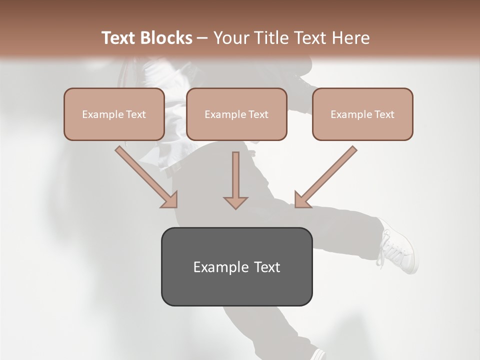 A Man In A Suit Jumping In The Air PowerPoint Template