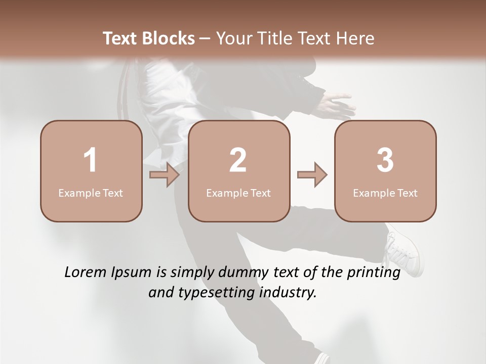 A Man In A Suit Jumping In The Air PowerPoint Template