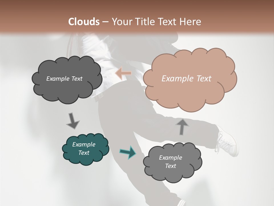 A Man In A Suit Jumping In The Air PowerPoint Template