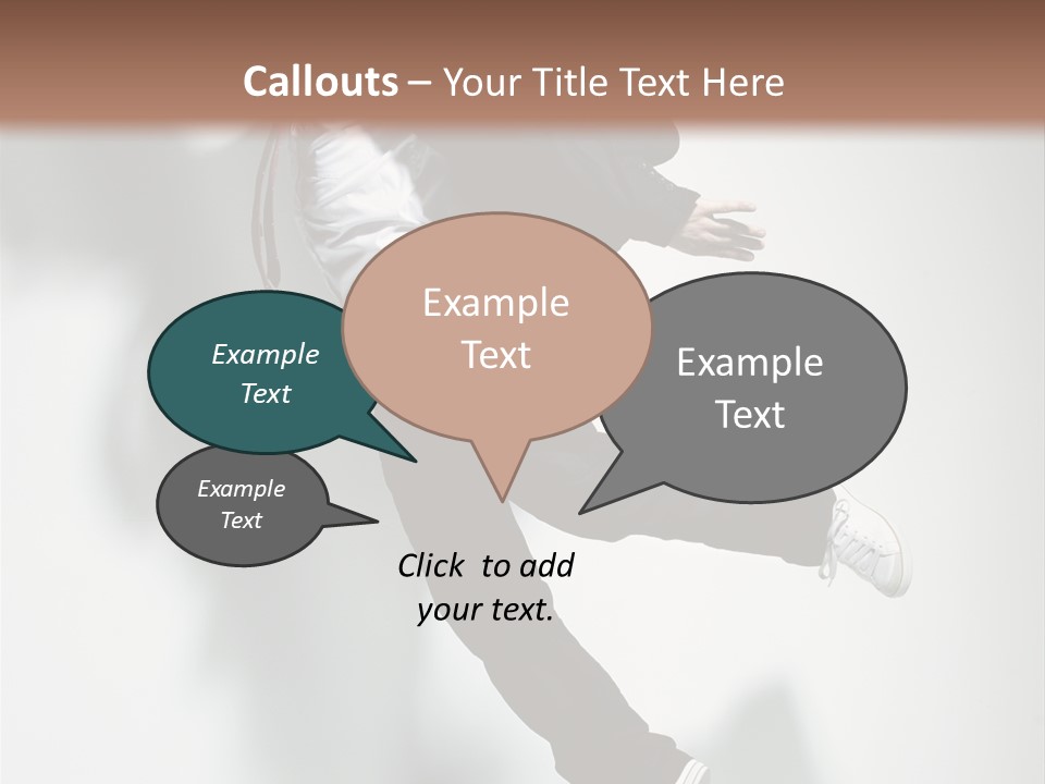 A Man In A Suit Jumping In The Air PowerPoint Template