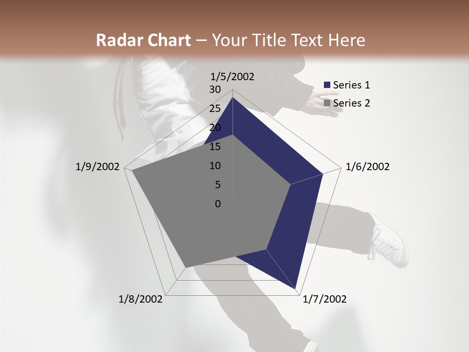 A Man In A Suit Jumping In The Air PowerPoint Template