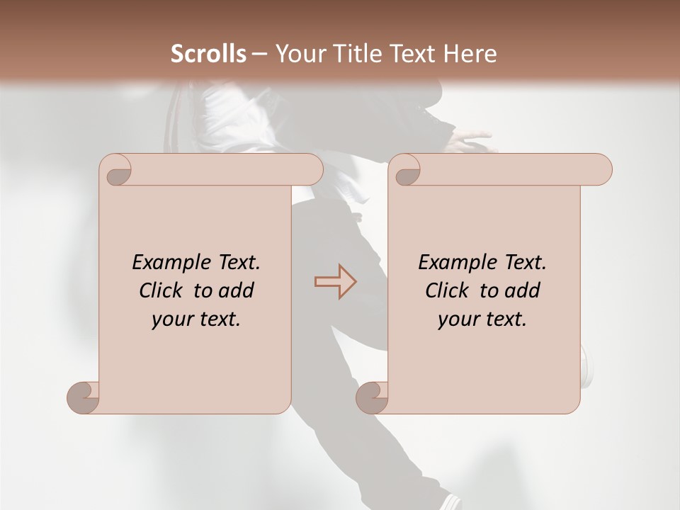 A Man In A Suit Jumping In The Air PowerPoint Template