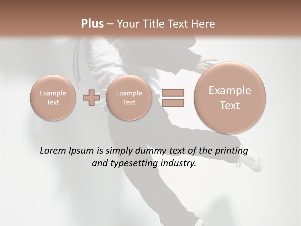 A Man In A Suit Jumping In The Air PowerPoint Template