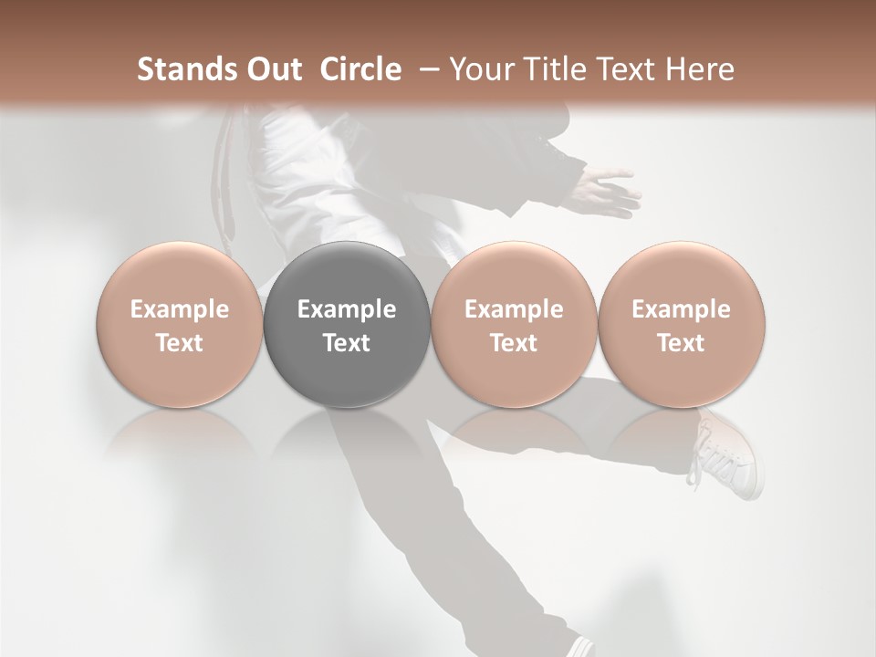 A Man In A Suit Jumping In The Air PowerPoint Template