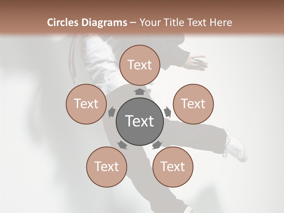 A Man In A Suit Jumping In The Air PowerPoint Template