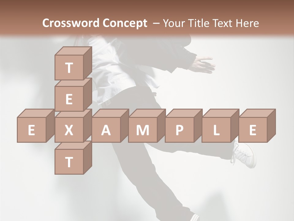 A Man In A Suit Jumping In The Air PowerPoint Template