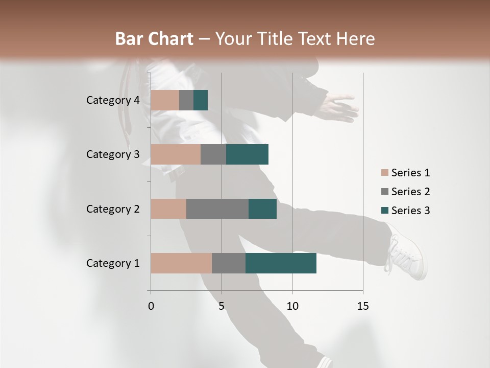 A Man In A Suit Jumping In The Air PowerPoint Template