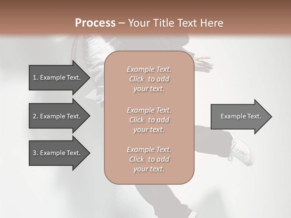 A Man In A Suit Jumping In The Air PowerPoint Template
