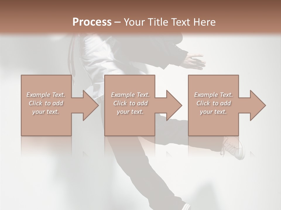A Man In A Suit Jumping In The Air PowerPoint Template