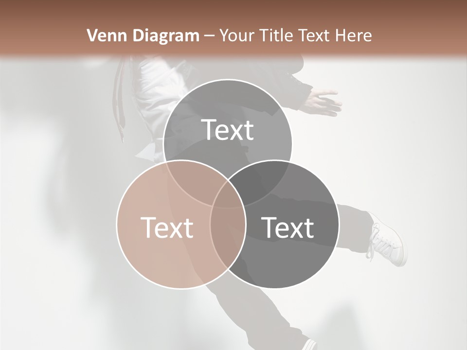 A Man In A Suit Jumping In The Air PowerPoint Template