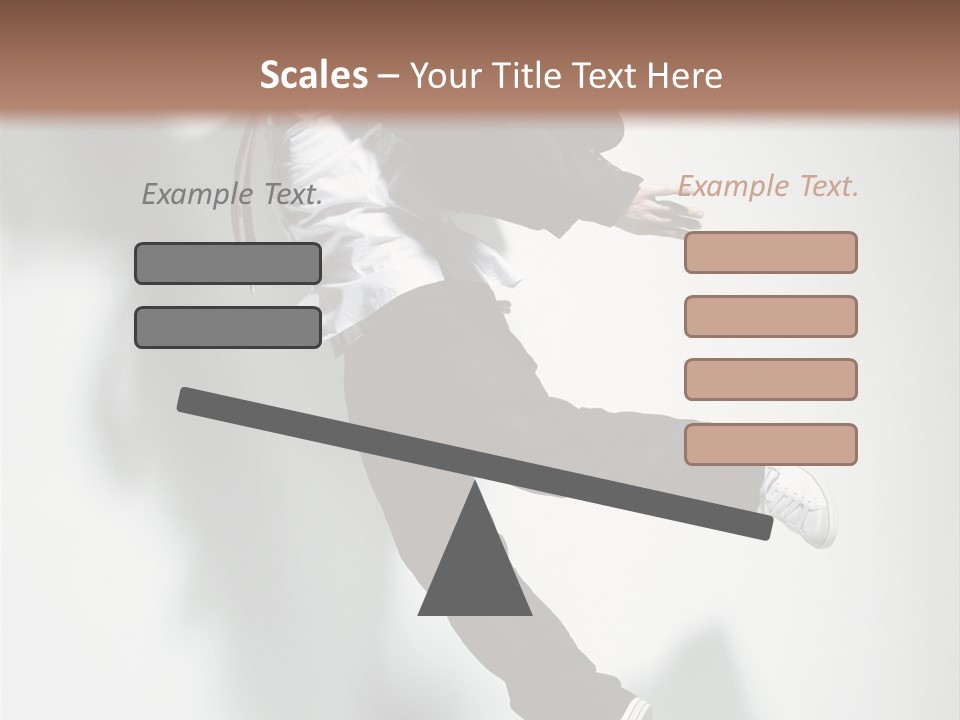 A Man In A Suit Jumping In The Air PowerPoint Template