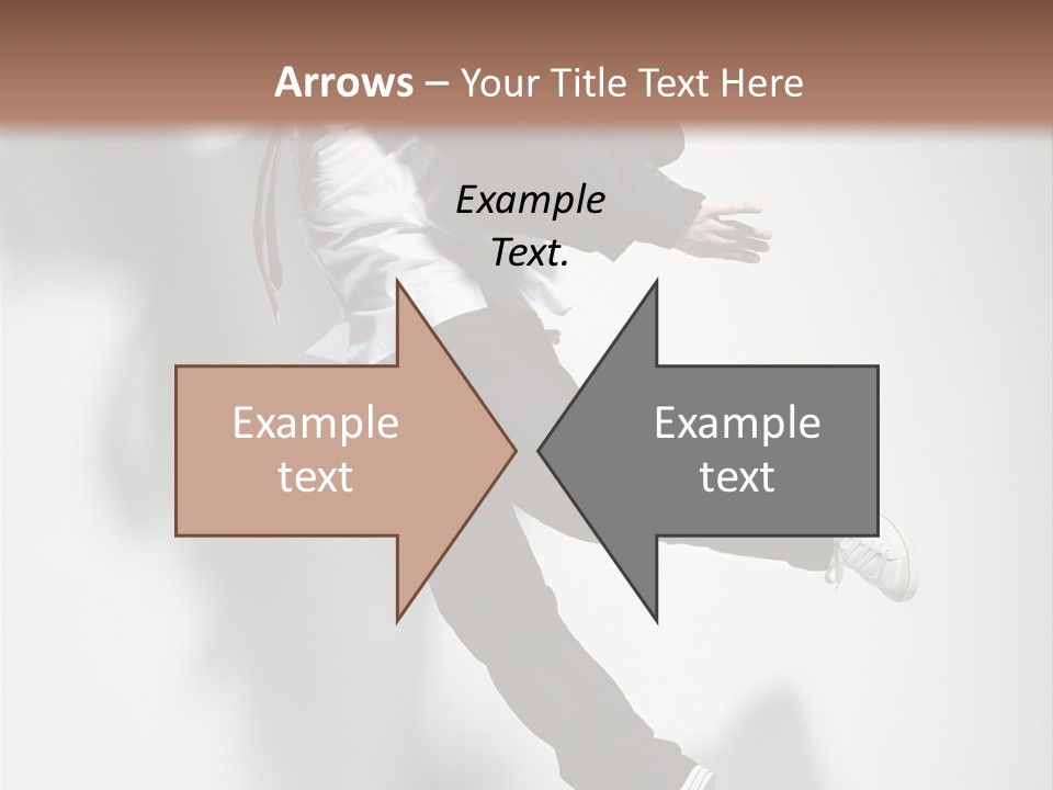 A Man In A Suit Jumping In The Air PowerPoint Template