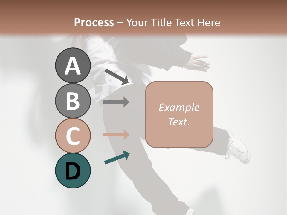 A Man In A Suit Jumping In The Air PowerPoint Template