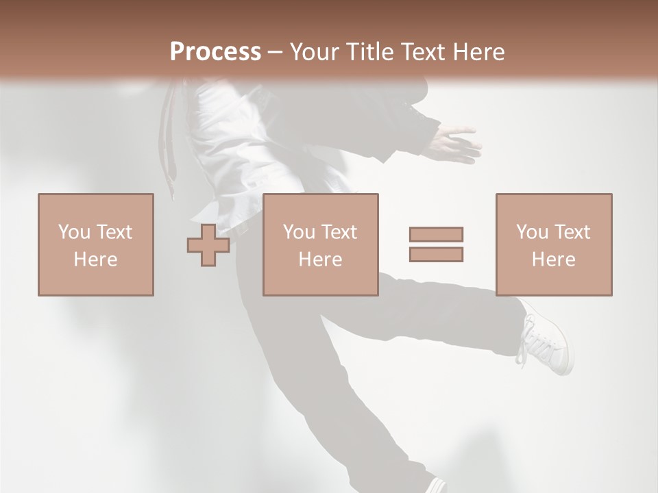 A Man In A Suit Jumping In The Air PowerPoint Template