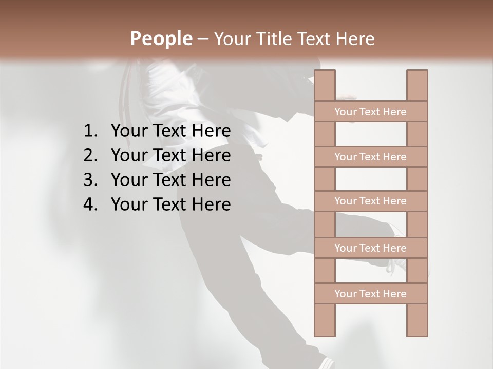 A Man In A Suit Jumping In The Air PowerPoint Template